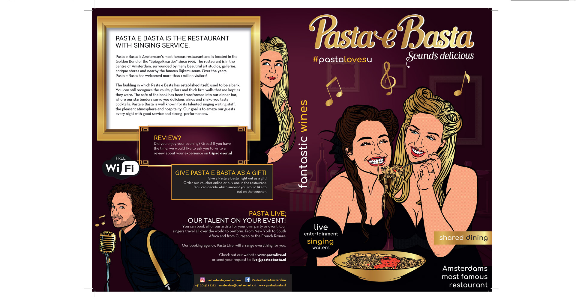 Pasta e Basta menukaart voorkant